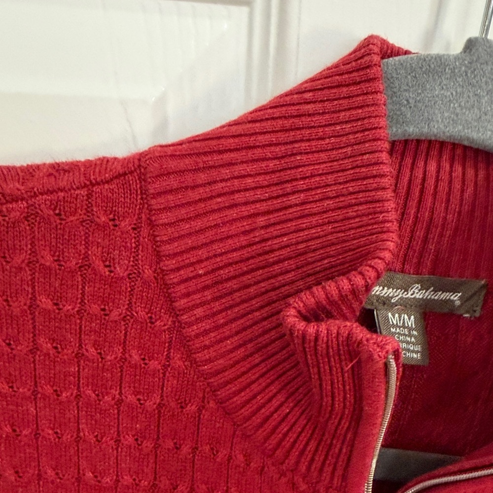Tommy Bahama Pickford Cable half-zip sweater Dress size medium - Picture 8 of 10